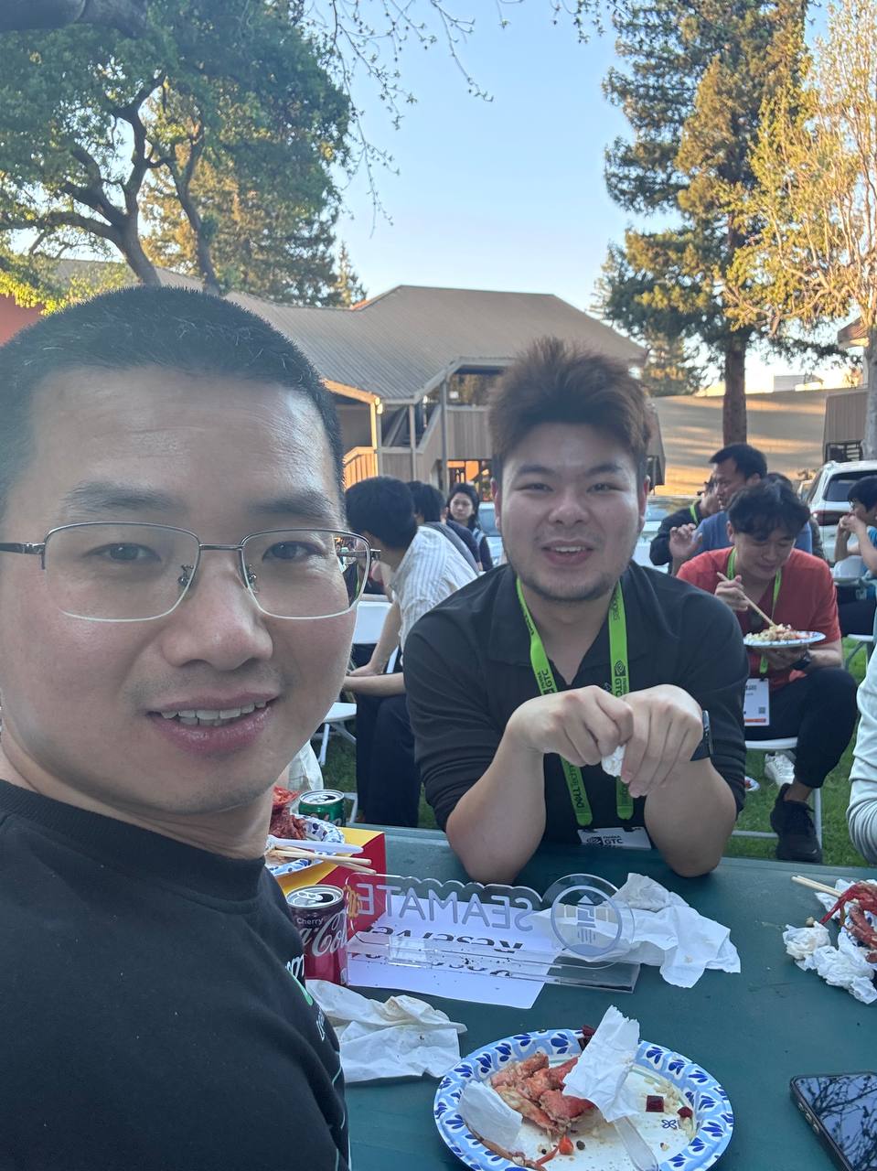 With dn.com founder at GTC outdoor dinner